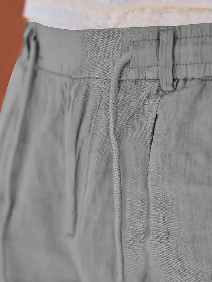 Nichols | Pantalon large en lin avec cordon