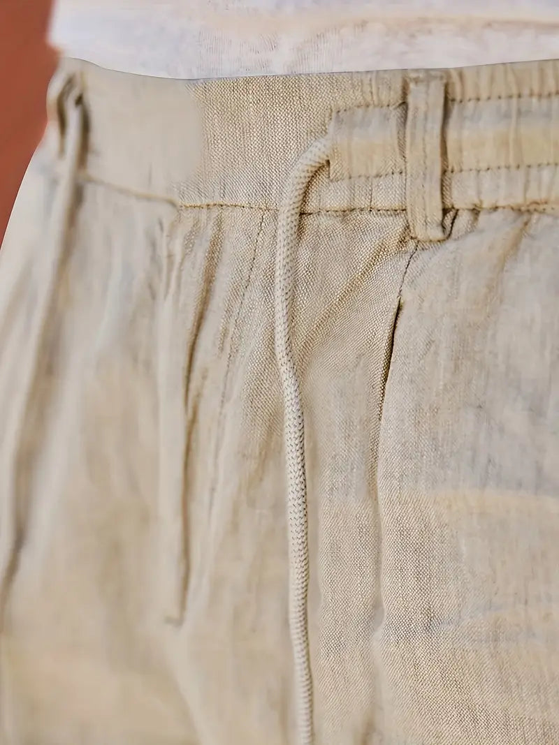 Nichols | Pantalon large en lin avec cordon