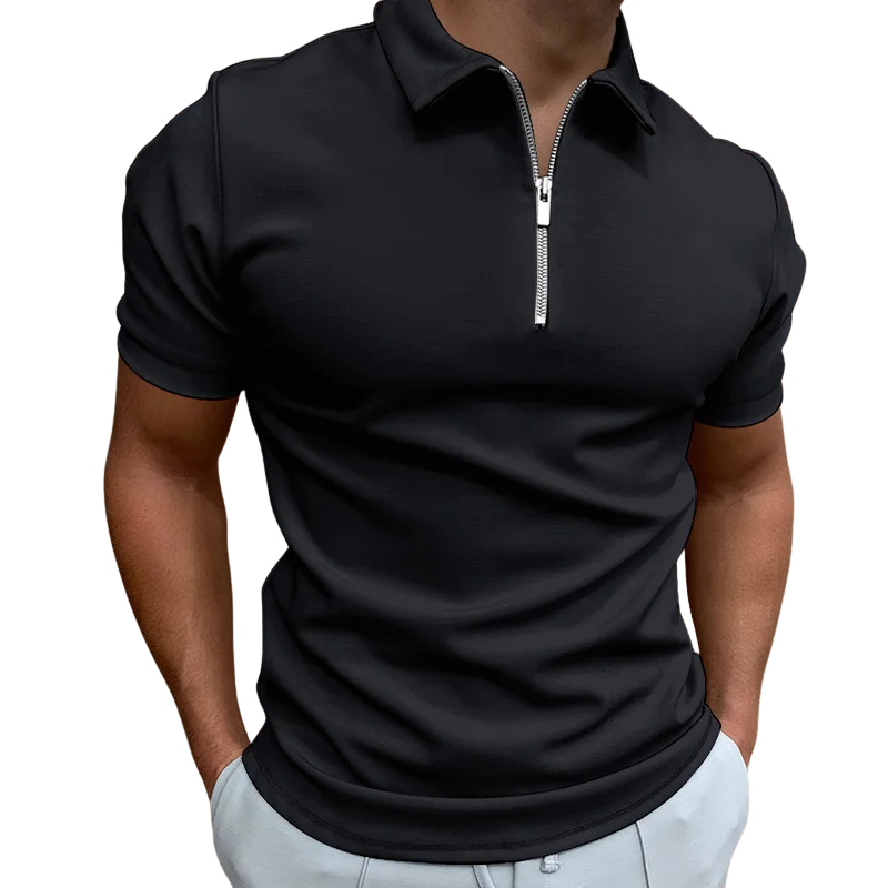Florian | Polo moderne à zip mi-haut
