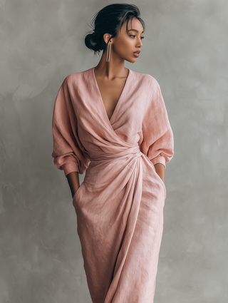 Roseline | Robe Maxi Lin Col V