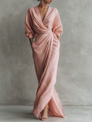 Roseline | Robe Maxi Lin Col V