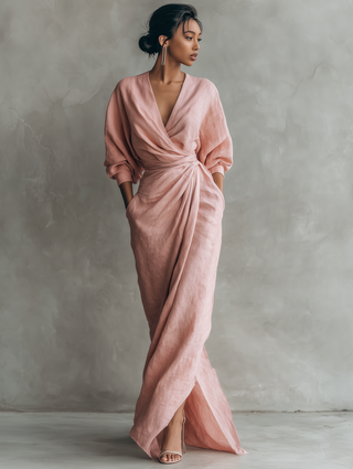 Roseline | Robe Maxi Lin Col V
