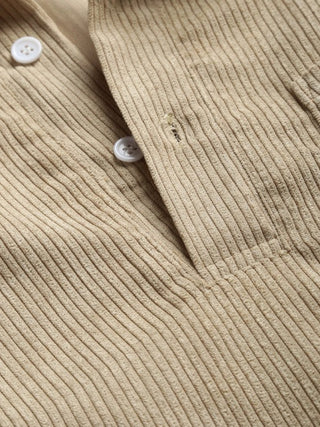 Benoît | Chemise en velours côtelé à demi-boutons