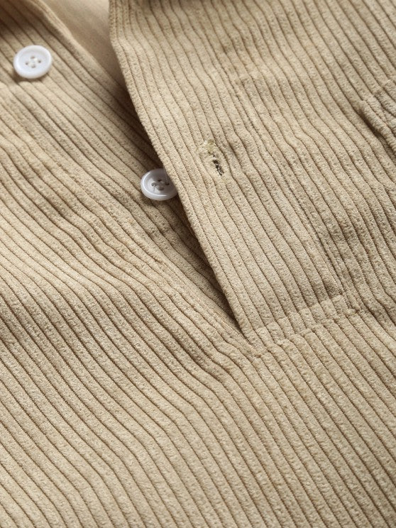 Benoît | Chemise en velours côtelé à demi-boutons