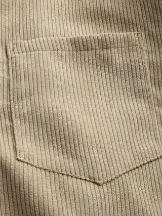 Benoît | Chemise en velours côtelé à demi-boutons