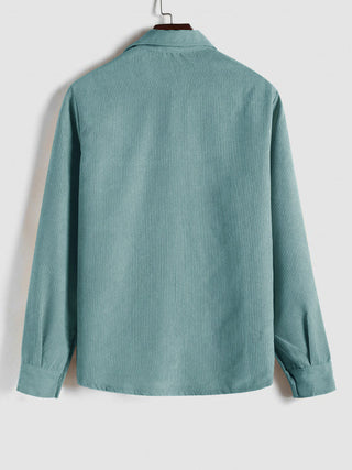 Benoît | Chemise en velours côtelé à demi-boutons