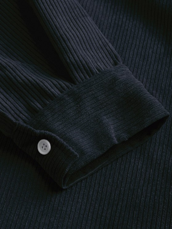 Benoît | Chemise en velours côtelé à demi-boutons
