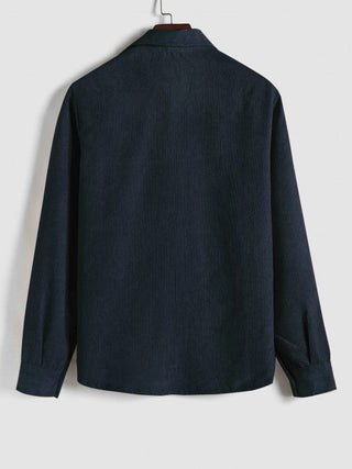 Benoît | Chemise en velours côtelé à demi-boutons