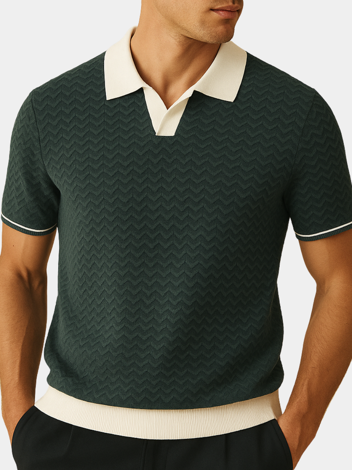 Lucien | Polo en tissu texturé premium