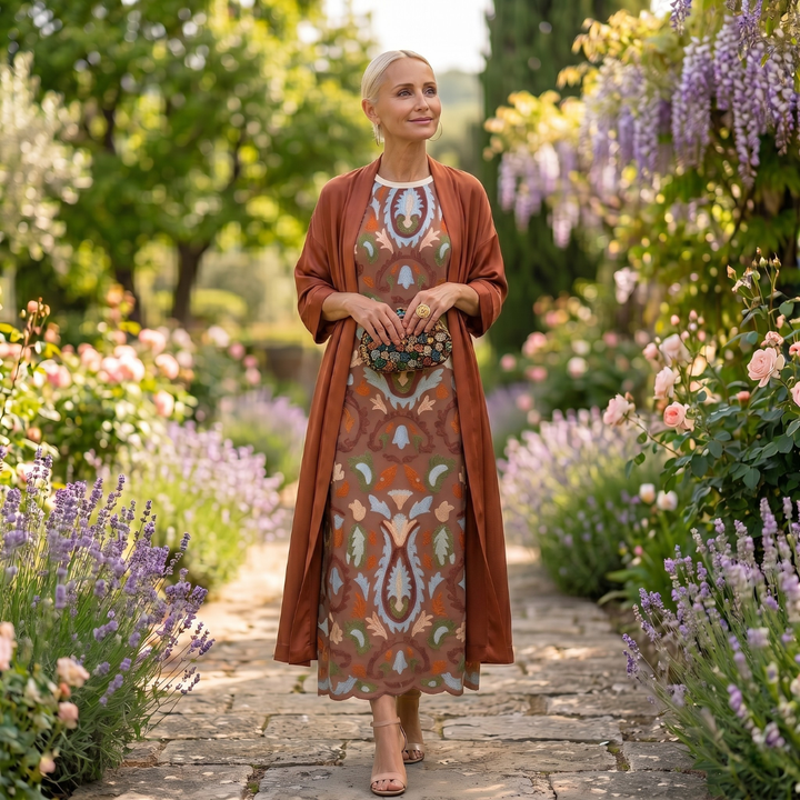 Daniela | Robe élégante avec étole assortie