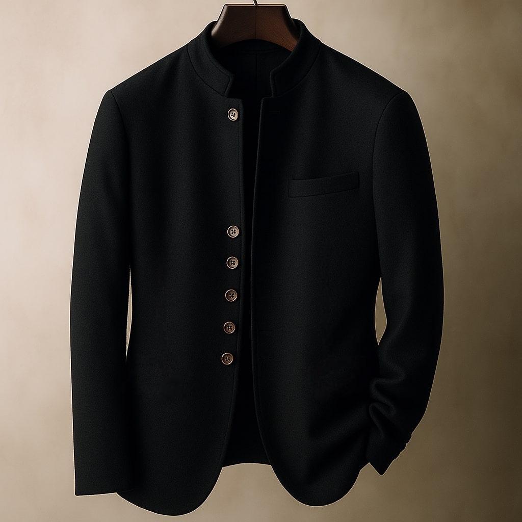 Arnaud | Veste en laine à col droit