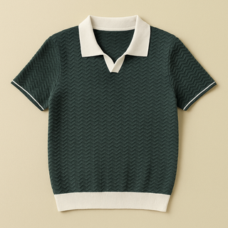 Lucien | Polo en tissu texturé premium