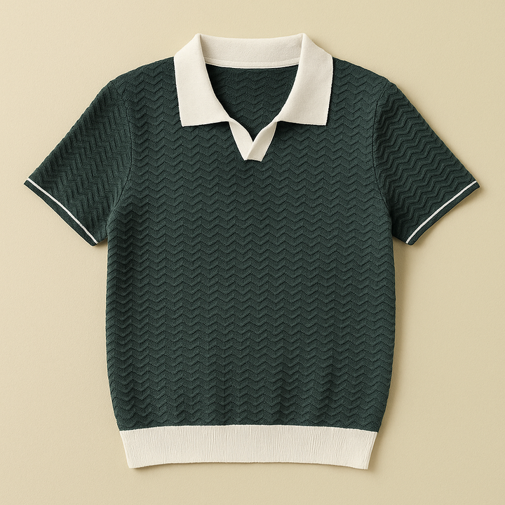 Lucien | Polo en tissu texturé premium