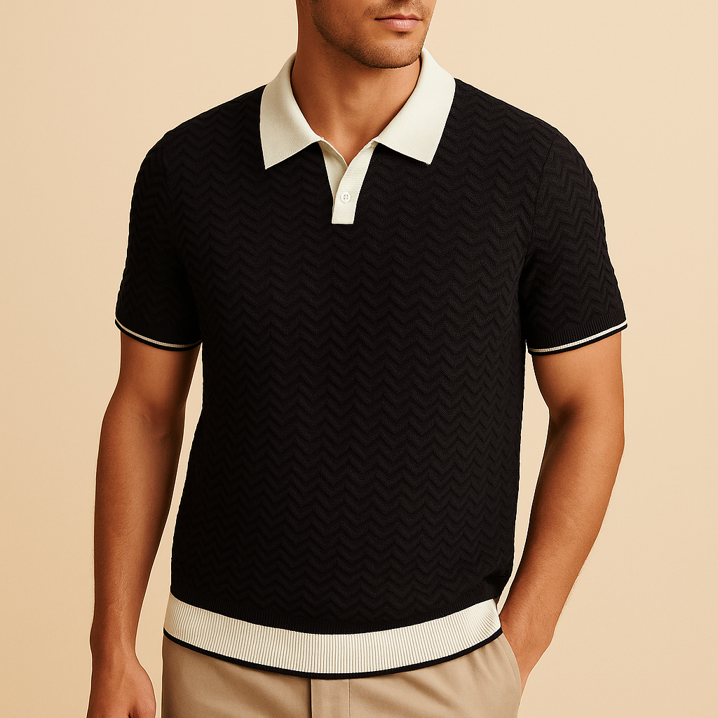 Lucien | Polo en tissu texturé premium