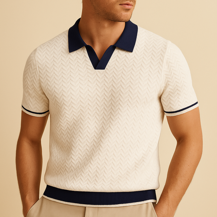 Lucien | Polo en tissu texturé premium