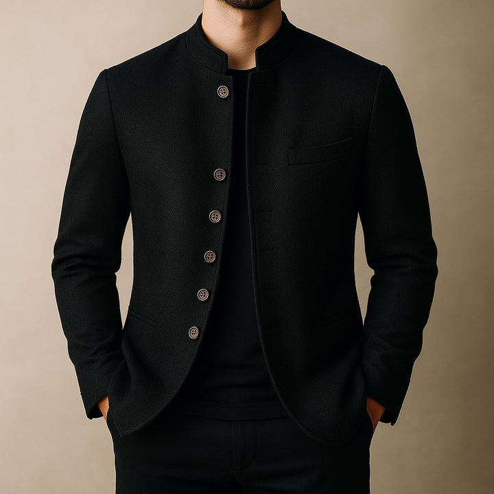 Arnaud | Veste en laine à col droit