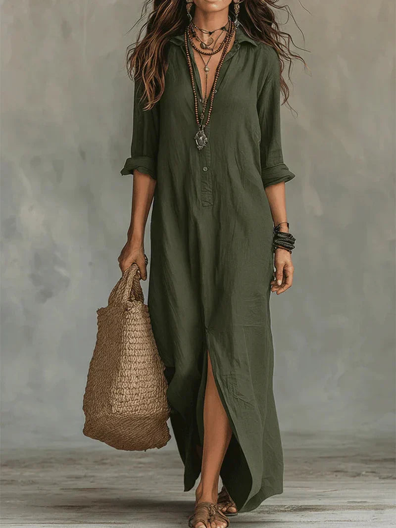 Wilhelmine | Robe Maxi Flatteuse au Quotidien