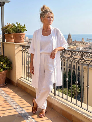 Linnea | Ensemble trois pièces en lin et coton au charme naturel