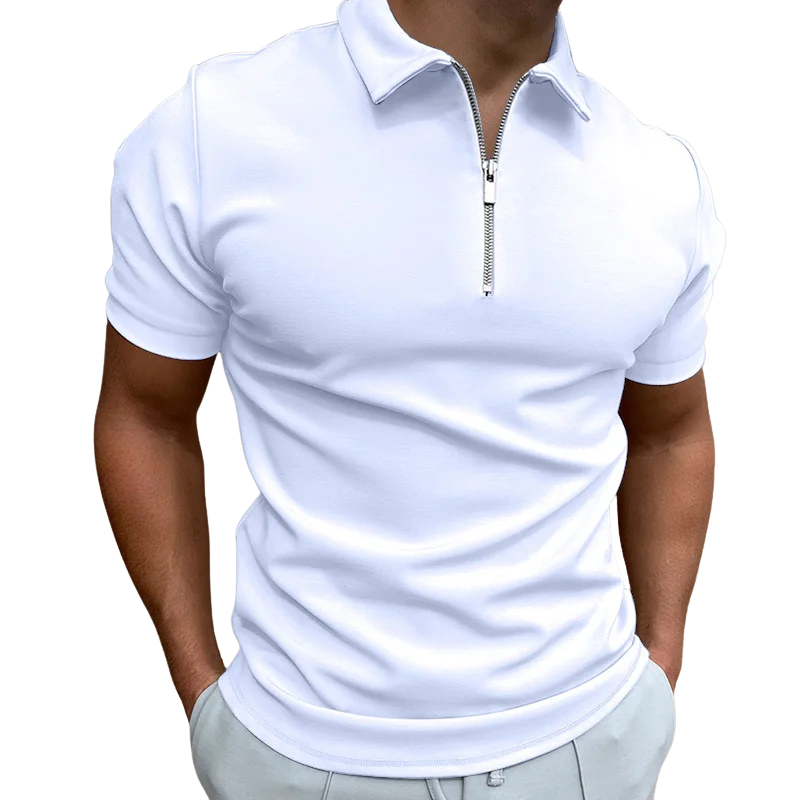 Florian | Polo moderne à zip mi-haut