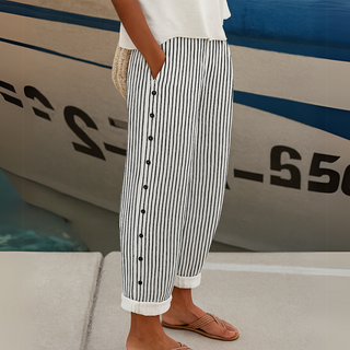 Caroline | Pantalon élégant à rayures avec poches
