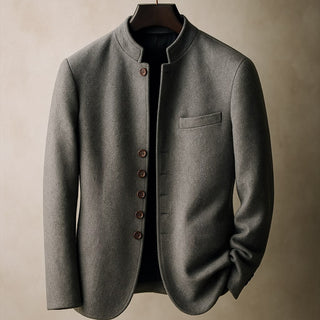 Arnaud | Veste en laine à col droit