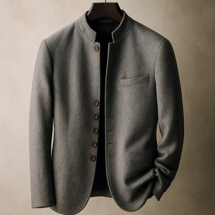 Arnaud | Veste en laine à col droit