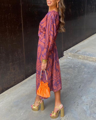 Isadora | Robe maxi bohème portefeuille