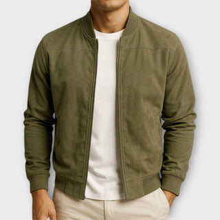 Hugo | Bomber en cuir suédé