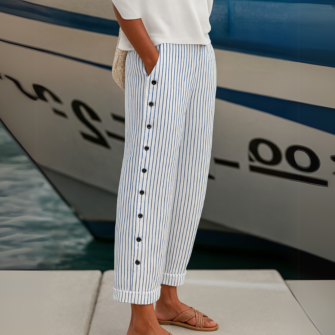 Caroline | Pantalon élégant à rayures avec poches
