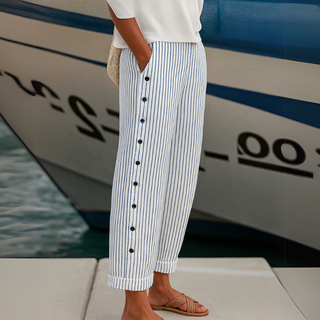 Caroline | Pantalon élégant à rayures avec poches