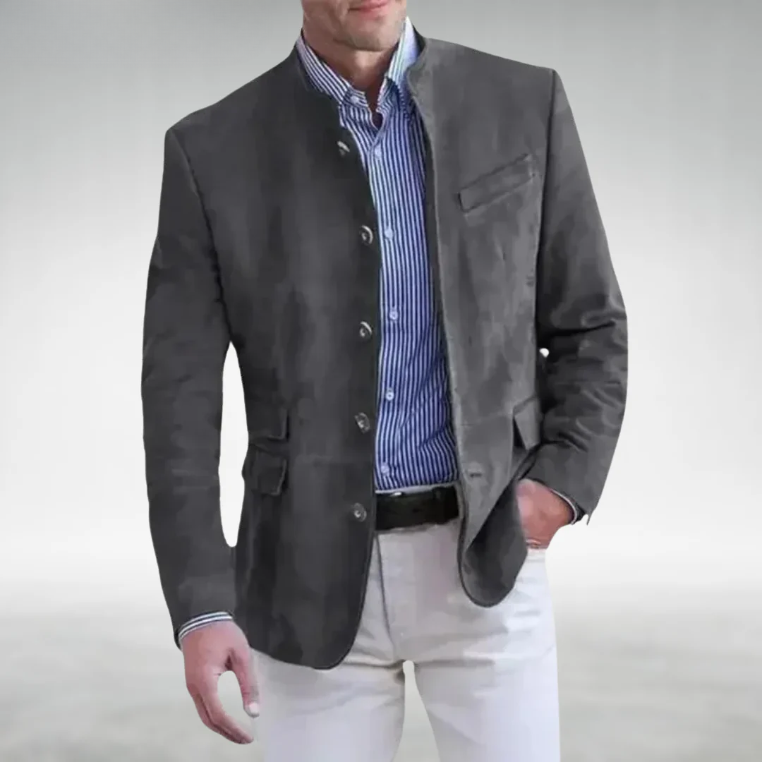 Lucien | Veste en cuir suédé
