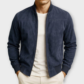 Hugo | Bomber en cuir suédé