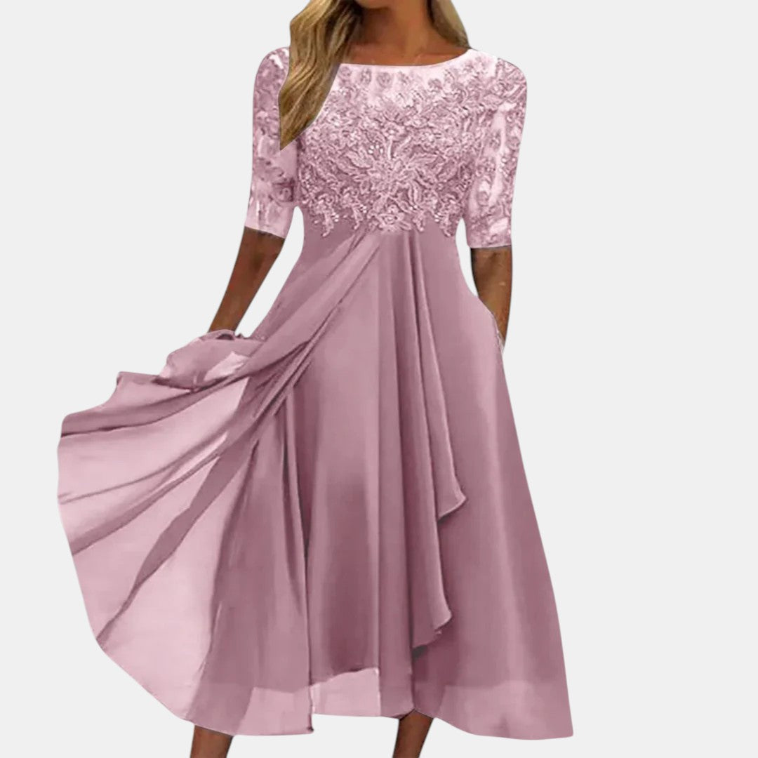 Kim | Robe élégante en dentelle au charme féminin