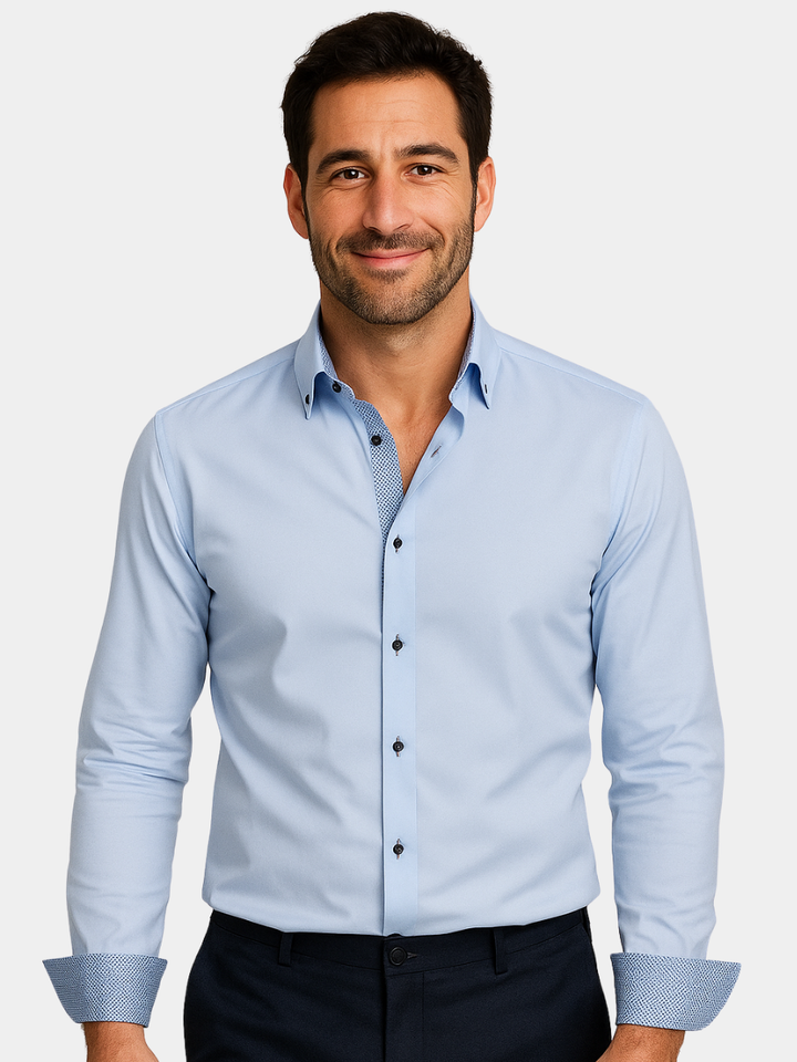 Arnaud | Chemise élégante légère à détails contrastés