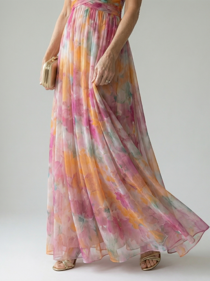 Isel | Robe maxi portefeuille légère et élégante
