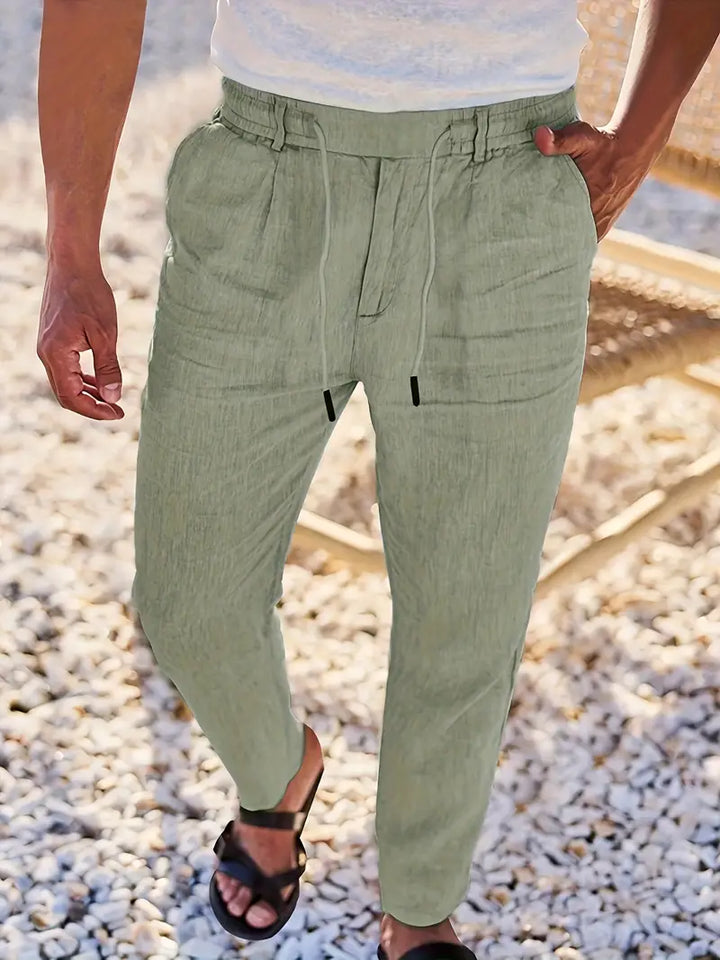 Nichols | Pantalon large en lin avec cordon