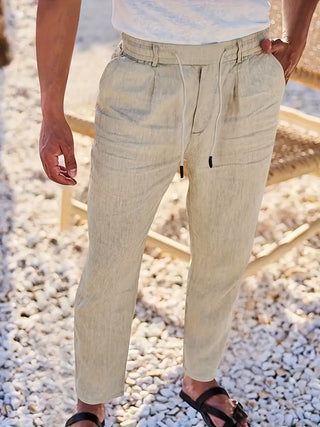 Nichols | Pantalon large en lin avec cordon