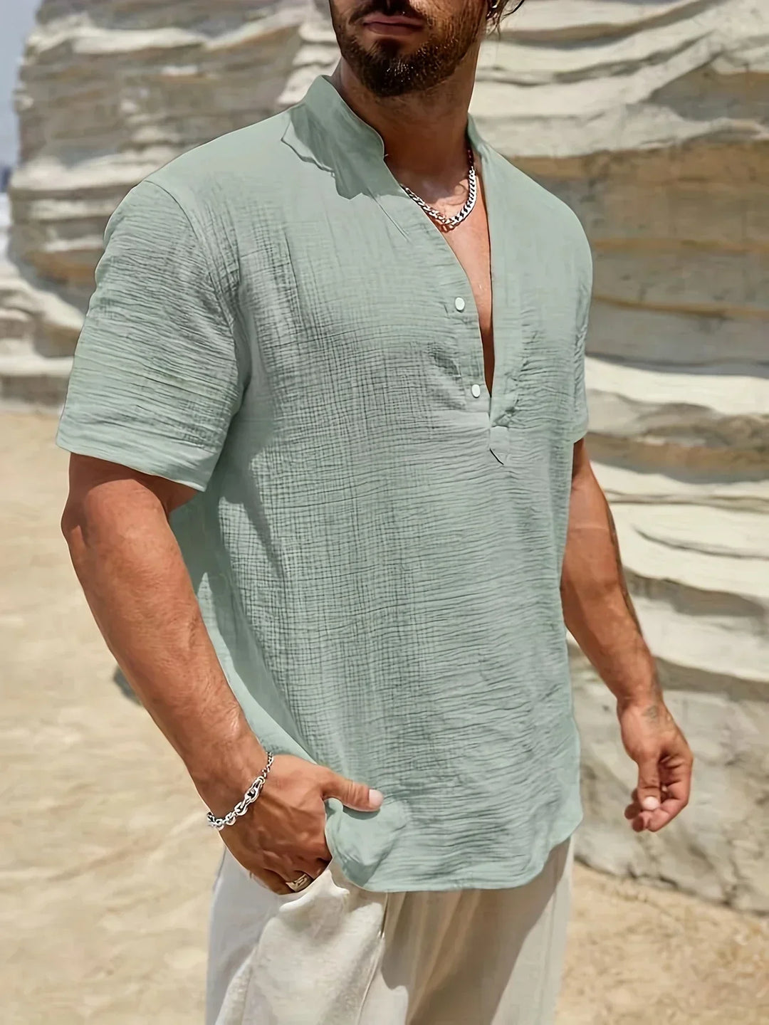 Noah | Chemise Estivale à Col Haut
