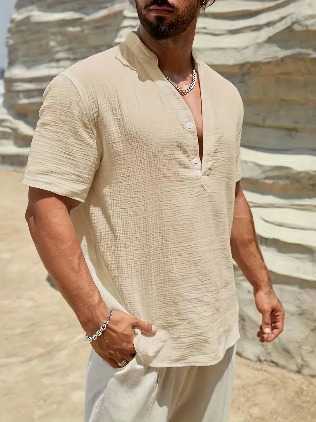 Noah | Chemise Estivale à Col Haut