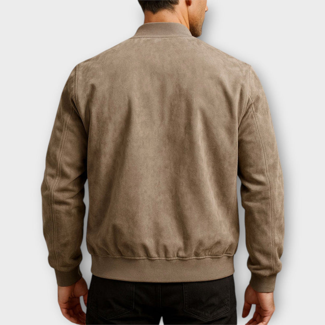 Hugo | Bomber en cuir suédé