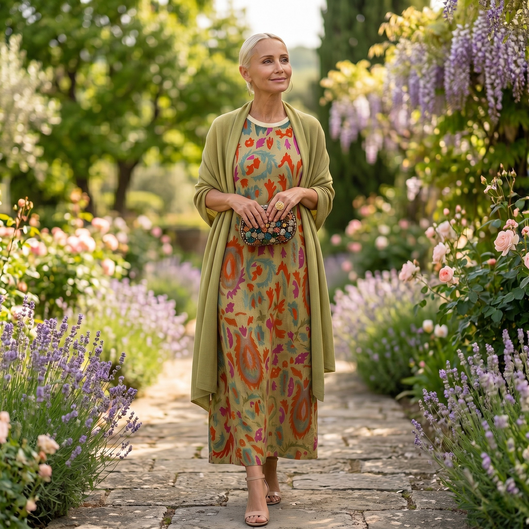 Daniela | Robe élégante avec étole assortie