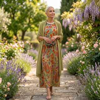 Daniela | Robe élégante avec étole assortie