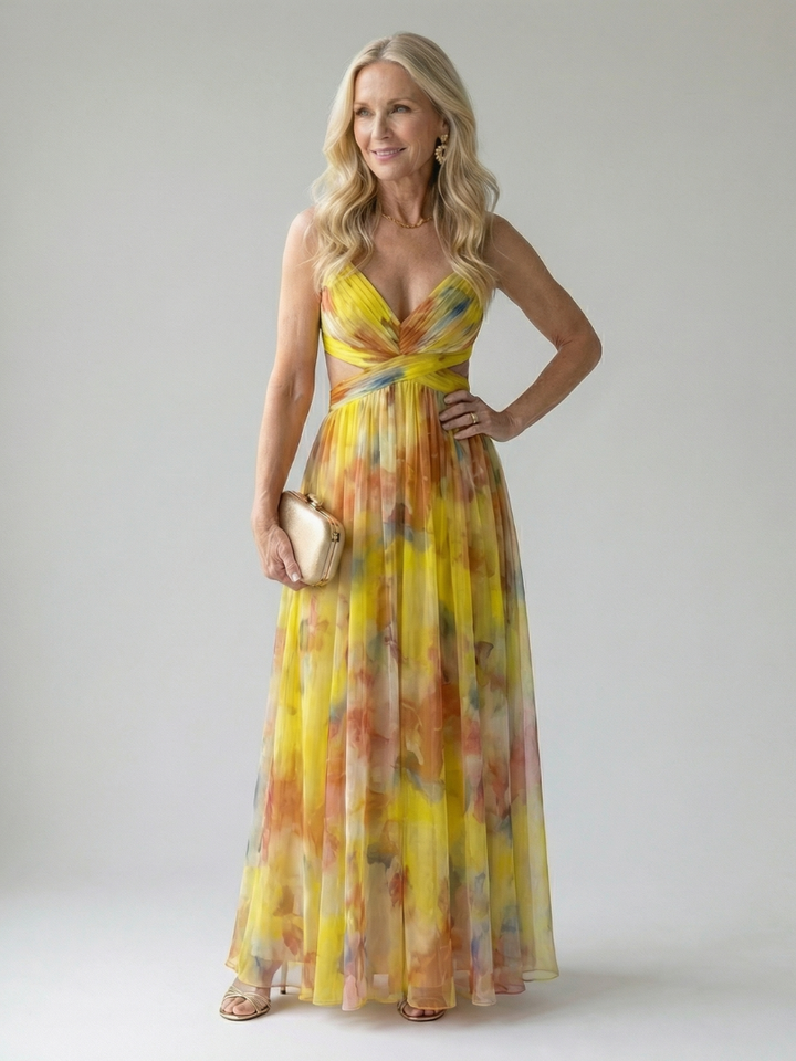 Isel | Robe maxi portefeuille légère et élégante