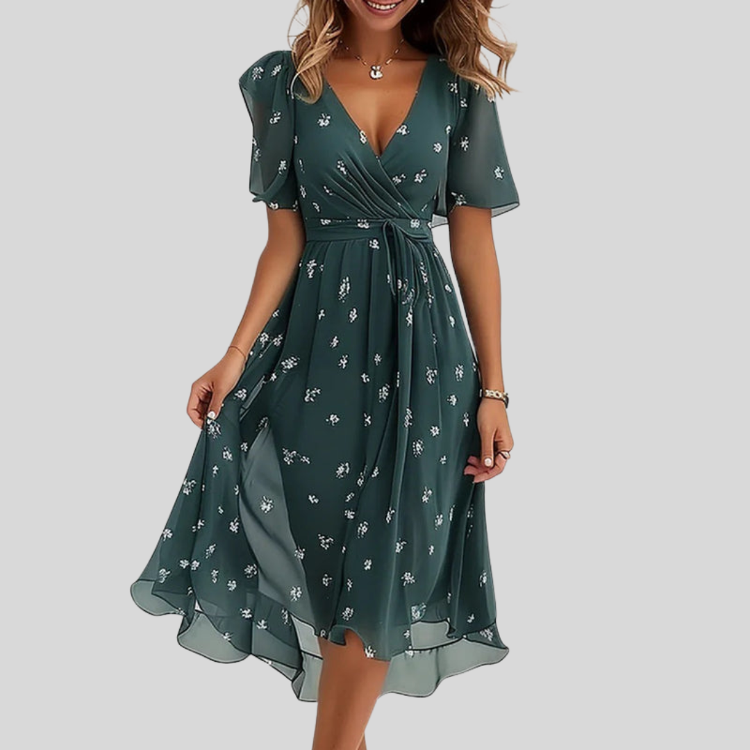 Noa | Robe midi élégante au charme intemporel