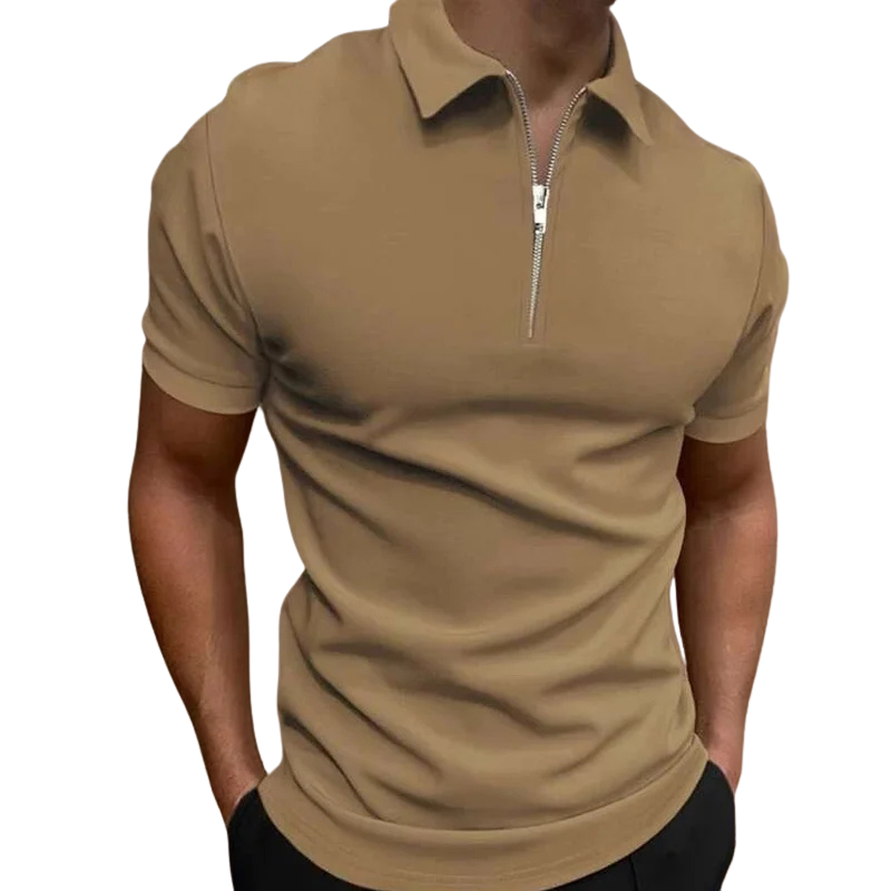 Florian | Polo moderne à zip mi-haut
