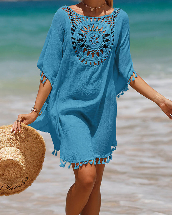 Chrissy | Robe de plage en crochet au charme bohème