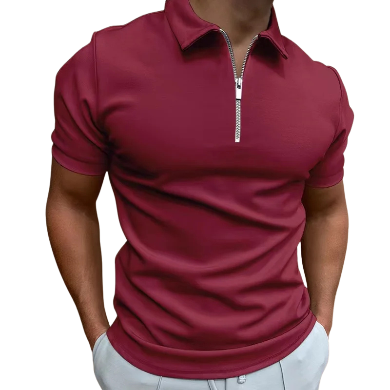 Florian | Polo moderne à zip mi-haut