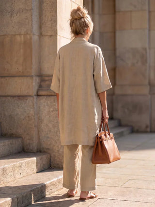 Linnea | Ensemble trois pièces en lin et coton au charme naturel