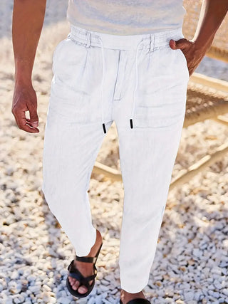 Nichols | Pantalon large en lin avec cordon