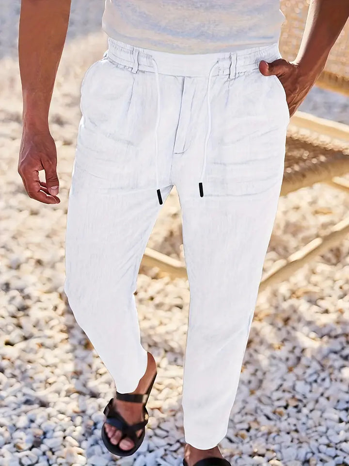 Nichols | Pantalon large en lin avec cordon
